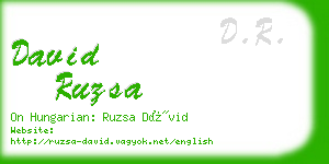 david ruzsa business card